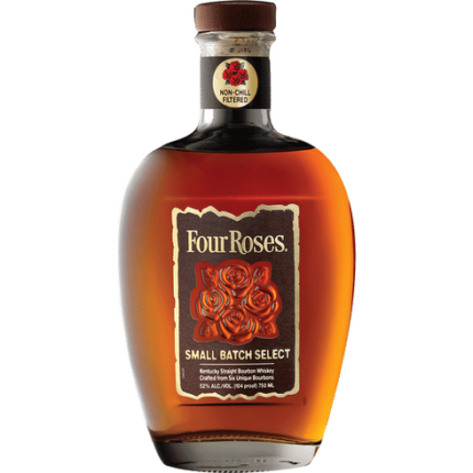 Four Roses Small Batch Select Bourbon Bottle with Iconic Four Roses Logo