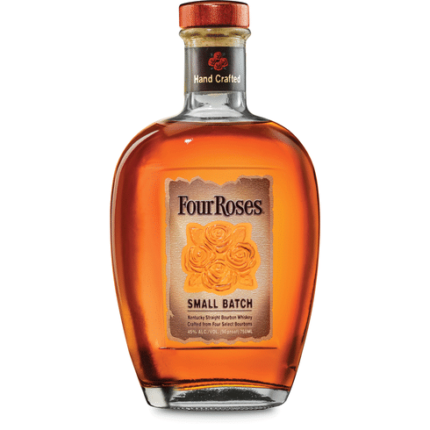 Four Roses Small Batch Bourbon Bottle with Iconic Label and Four Roses Logo