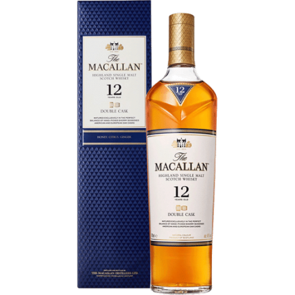 Macallan 12 Yr Double Cask - Premium Single Malt Whisky Bottle with Label